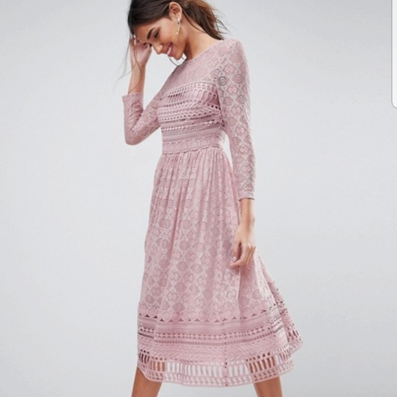 dusty rose dress asos